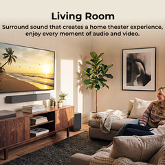 ULTIMEA 2.1 Channel Soundbar with Wireless Subwoofer Bluetooth Home Theater 240W