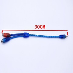 2x 12″ Premium RCA Audio “Y” Cable Adapter HQ Splitter 1 Female to 2 Male Jacks
