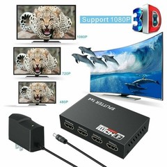 HDMI Splitter 1 In 4 Out 4K UHD HD 1080P 4-Port Repeater Splitter Amplifier 1×4