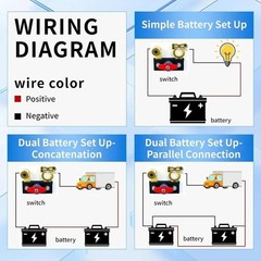 1Pcs Universal Battery Disconnect Switch 12V / 24V Cut Off Isolator for Cars RV