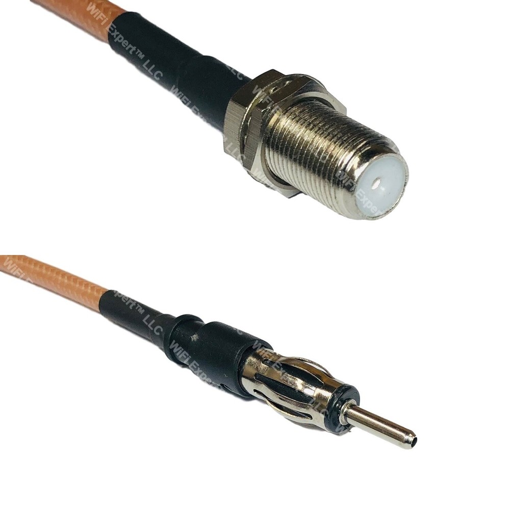 RG400 F FEMALE to AM/FM MALE RF Cable FAST-SHIP LOT