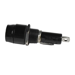 HQRP Screw Cap Panel Mount Fuse Holder for 6x30mm 30A 250V AC, R3-14A2 BK/HKP-R