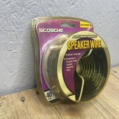 Scosche Platinum Speaker Wire 40 Ft 18 Gauge Oxygen Free Copper KS1840B