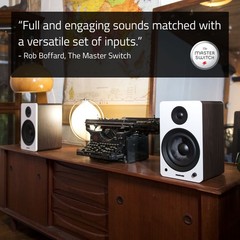Fluance Powered 6.5” Stereo Bookshelf Speakers for Turntable, TV PC & Bluetooth