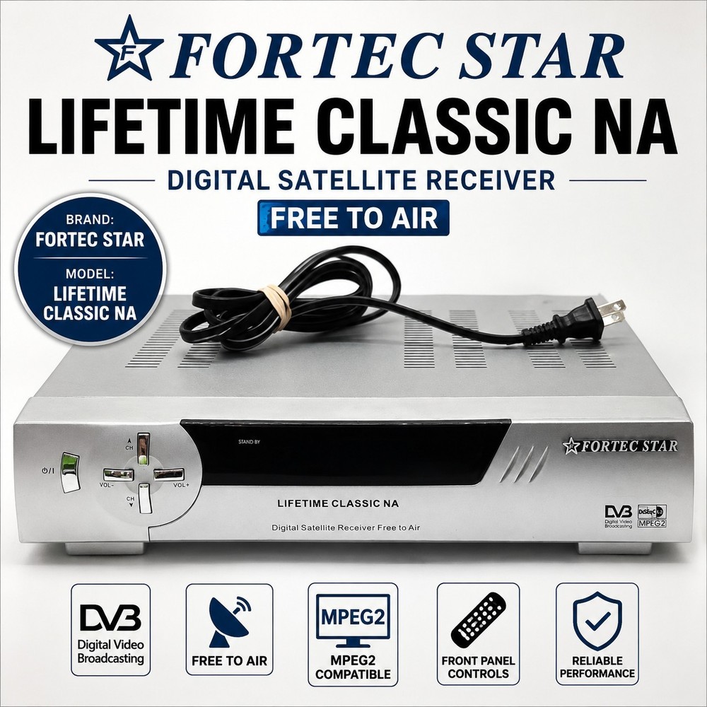 Fortec Star Lifetime CLASSIC na Digital Satellite Receiver Free To AIR