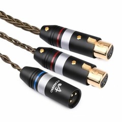 Hifi XLR To 2XLR Cable Occ Silver Plated High Quality XLR Splitter Y XLR Audio