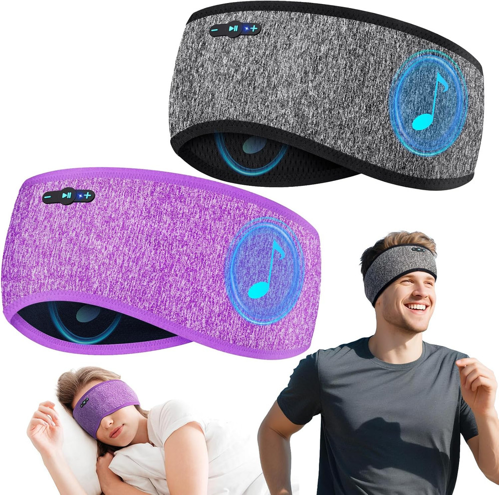 Sleep Headphones Bluetooth 6.0 Headband, 3-IN-1 Sleeping Headband Headphones for