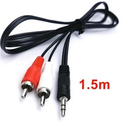 6ft (1/8″) 3.5mm AUX Stereo to 2 RCA Male Audio Y Cable Adapter Cord MP3 iPod