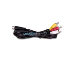 SatelliteSale DirecTV AV RCA Composite Replacement Cable PVC Black Cord (6 feet)