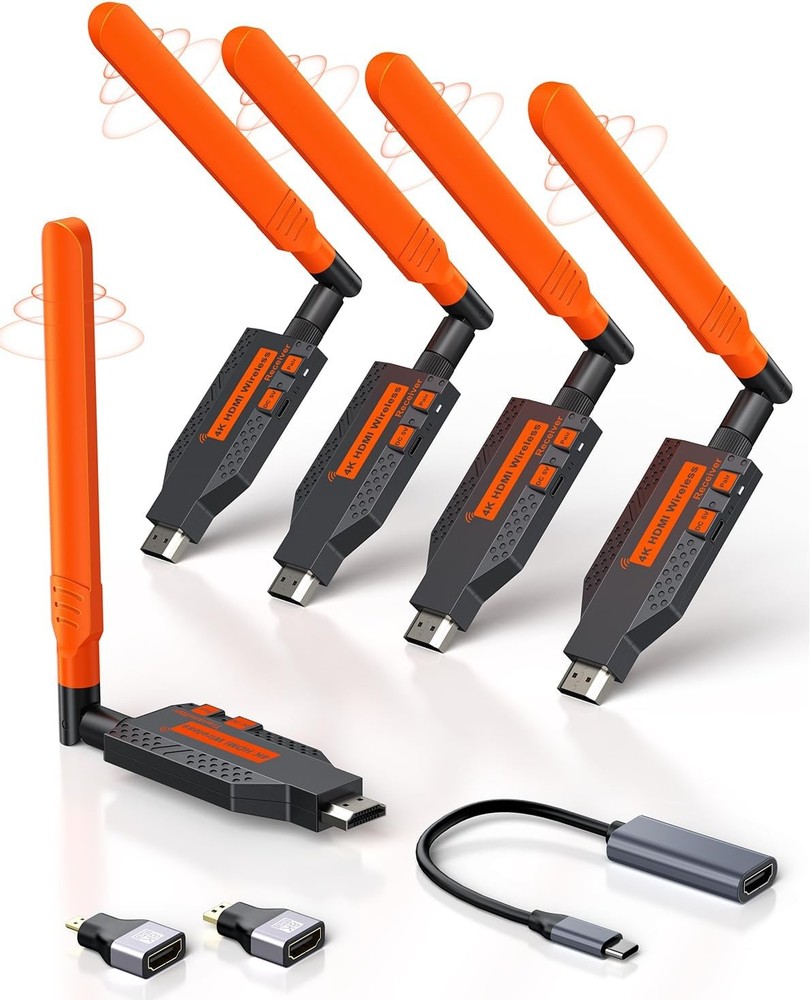 5.8G Wireless HDMI Transmitter 4 Receivers 4K Decode