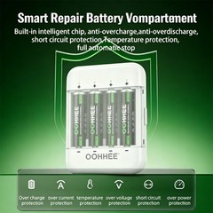 3600mWh 1.5V AA Lithium Rechargeable Batteries + Charging Storage Box 4/8/12/16x