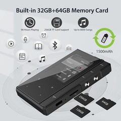 Portable Music Player 96GB, Bluetooth 5.0, Long Battery Life`