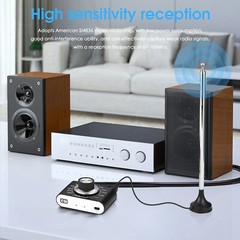 Mini 87-108Mhz FM Radio Tuner Portable Stereo Bluetooth 5.0 Receiver for Speaker