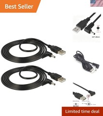 USB 2.0 A Male to Right Angled 90 Degree DC 3.5×1.35 mm 5 Volt 24AWG DC Barre…