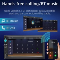 Single 1Din 7″ Touch Screen Stereo Bluetooth Radio Car Apple/Android Carplay GPS