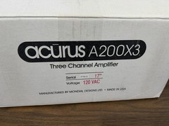ACURUS by MONDIAL A200X3. Three channel Power Amplifier Working