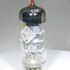 Telefunken EF804 O-Getter Silver Plate Painted Tip Diamond Mark on Bottom Strong