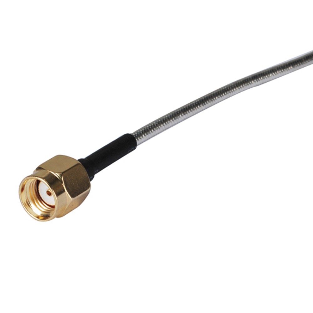 5x RP-SMA Male Plug to Exposed End None/Raw Connector Pigtail Cable RG402 25cm