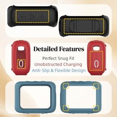 Silicone Protective Case for JBL GO 5, Waterproof Shockproof Anti-Drop Black