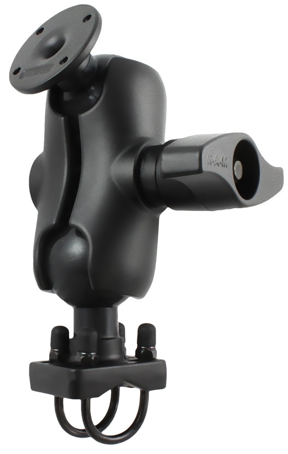 RAM Double U-Bolt Rail 2.25″ Ball Mount with 2.5″ Round AMPS Plate