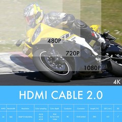 Braided 4K 3ft 6ft 10ft 15ft 25ft 30ft 50ft HDMI v2.0 Cable, Ultra-Speed, US lot