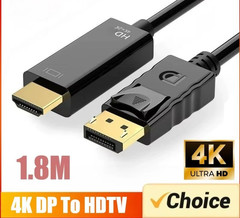 4K Display Port DP to HDMI Cable 60Hz 2160P 25.92Gbps HDR Audio Video Adapter PC