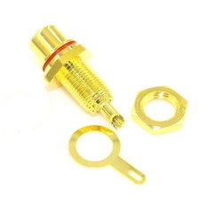 10 RCA Female Chassis Panel Mount Jack Socket Bulkhead Connector 24K Gold Plated