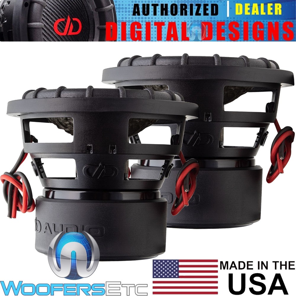 (2) DD AUDIO 2508F-D4 8″ USA MADE 3200W DUAL 4-OHM SUBWOOFERS BASS SPEAKERS NEW