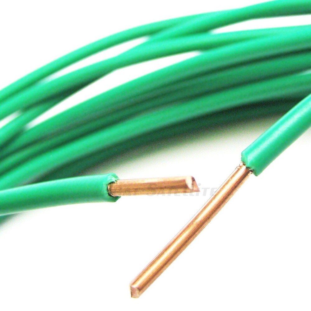 10 Gauge AWG Green Solid Copper Grounding Wire UL Listed Cable Satellite (100FT)