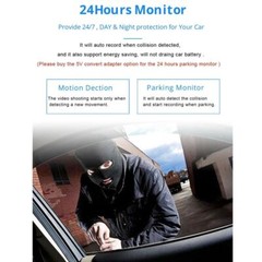 4K 12″ Dash Cam Mirror GPS WiFi Voice Control Car Rear View Backup Dual Camera