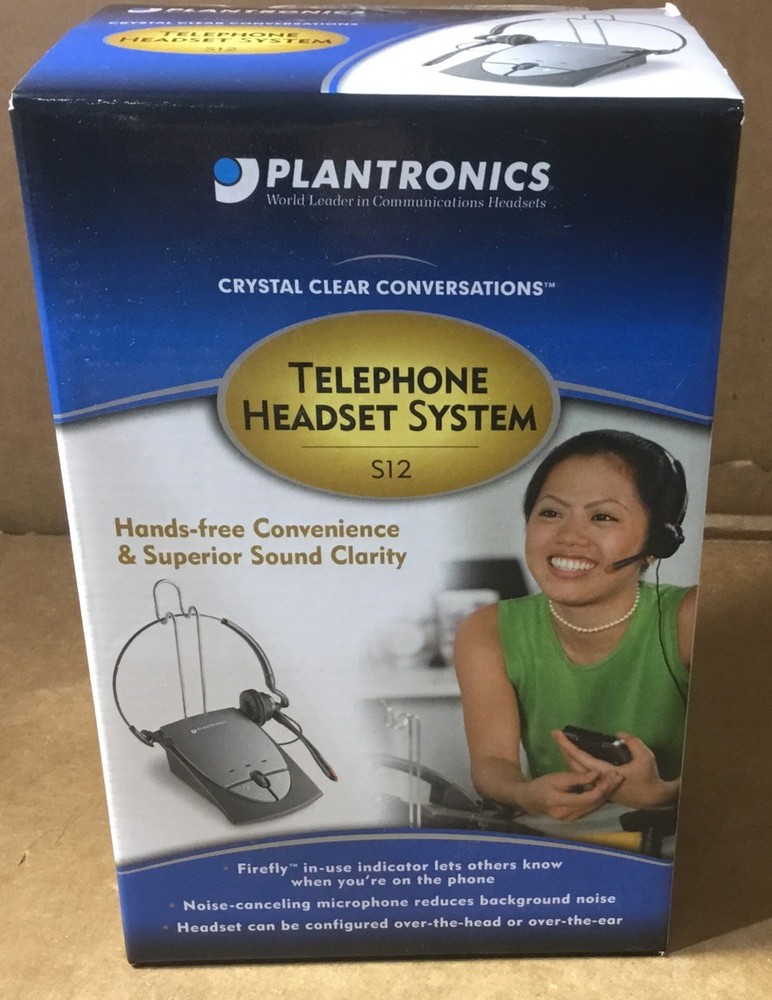 Plantronics S12 Corded Telephone Headset System Handsfree