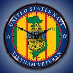 Navy Vietnam Veteran, Lighted Backlit LED Wall Clock