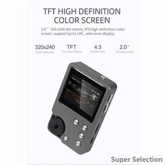 HiFi Lossless MP3 Player 20H Playback 2.0″ Screen Supports FLAC DSD