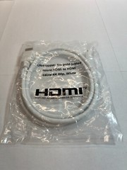 Raspberry Pi Gold-Plated Micro-HDMI to HDMI Cable White UN41009W