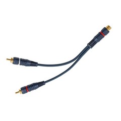 Audio Y-Converter Splitter Adapter RCA 1 Female to 2 Male New