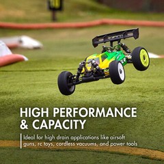 Tenergy 4/5 Sc Sub C 2000mAh High Capacity NiMH Battery Flat Top With/No Tabs