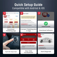 Thinkcar BD6 OBD2 Bluetooth Scanner All System Diagnostic Tool IMMO/Oil/EPB/ABS