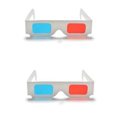 100PCS Anaglyph 3D Cardboard Glasses Red Blue Paper Movie Viewer Universal