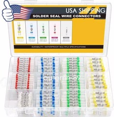 400PCS Waterproof Solder Seal Sleeve Heat Shrink Butt Wire Connectors Terminals