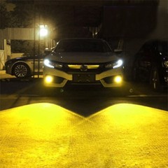 2X Yellow LED Fog Light Bulbs H11 / H8 3000K 12LEDs Waterproof Fog Light