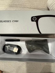 Smart Glasses CY01 Black Frame Bluetooth USB with Box and Accessories Preowned