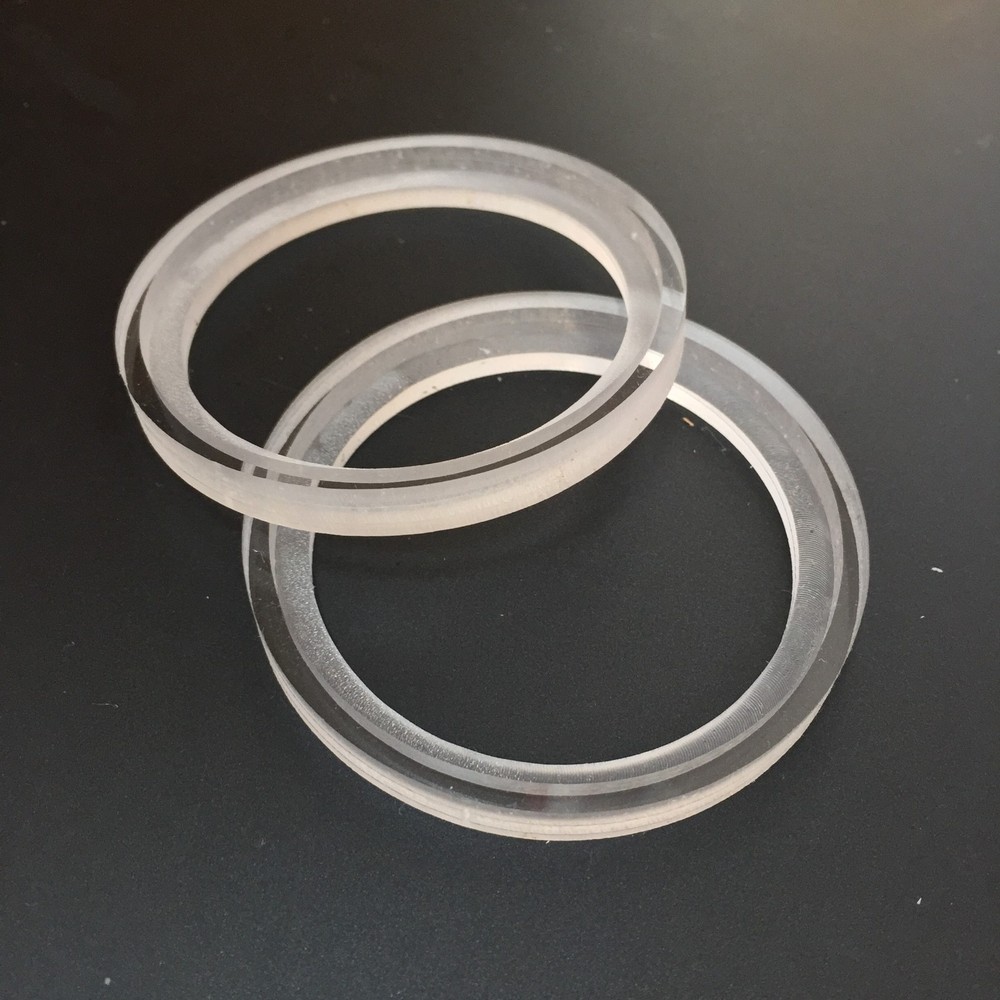 2Pcs 1″ 1inch Acrylic Transparent Speaker Ring Speaker Mounting Spacer Ring 56mm