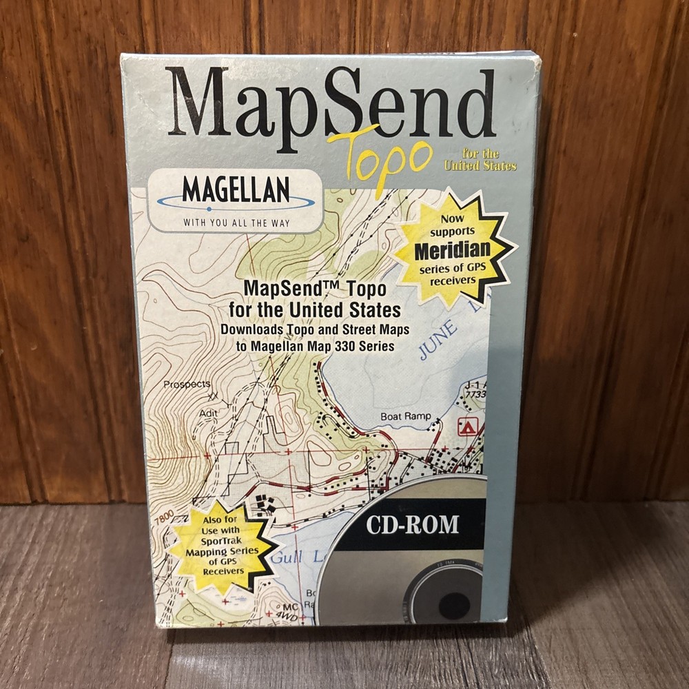 Magellan MapSend Topo For The United States CD-ROM Software W PC Cable