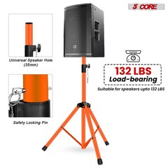 5 Core Speaker Stand Adjustable 31 to 54″ PA DJ Tripod Heavy Duty w 35mm Mount