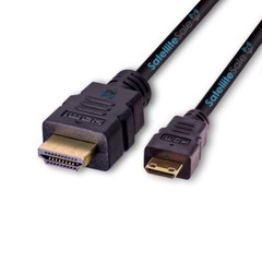 SatelliteSale Mini HDMI To HDMI Cable 4K 2160p PVC Black Cord 3 feet