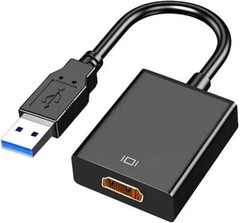 4K HD USB to HDMI Adapter Cable, USB 3.0 to HDMI Male HD Monitor Display Audio V