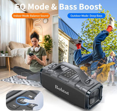Bobtot Portable Bluetooth Speaker, 60W Peak IPX6 Waterproof, Outdoor Speaker NEW