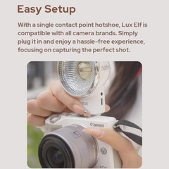 Compact Retro Camera Flash with Built-in Battery