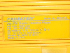 Rare Vintage Soundesign Sports Sound MINI Yellow Cassette Player 4603YEL Works!