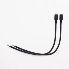 100pcs 1ft 25cm USB C Cord Type-C Male Cable 2 wires 22AWG Power Pigtail Cable